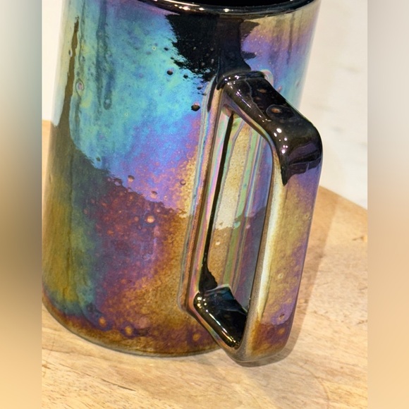 Starbucks 2021 Black Purple Oil Slick Iridescent Ceramic 12oz Coffee Mug - Picture 6 of 6